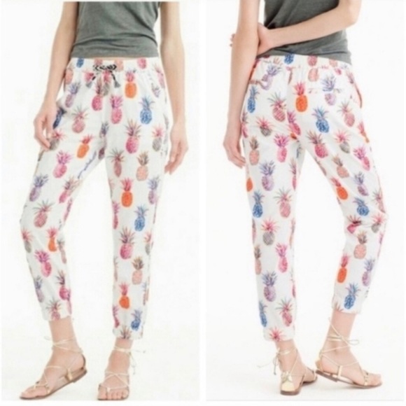 J. Crew Pants - J. CREW x RATTI Seaside Pants Pineapple Jogger 6